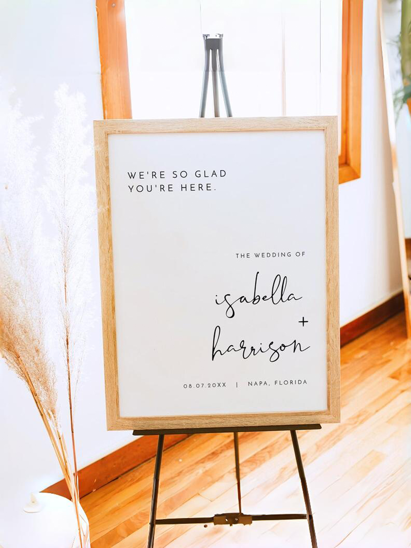 PVC Wedding Welcome Sign Modern Minimalist Welcome Sign Wedding Display
